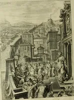 An illustration from Tableaux du temple des muses : tirez du cabinet de feu Mr. Favereau, conseiller du roy en sa cour des Aydes & grauez en tailles-douces par les meilleurs maistr s de son temps pour representer les vertus & les vices sur les plus illustres fables de l'antiquité (1655)