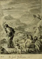 An illustration from Tableaux du temple des muses : tirez du cabinet de feu Mr. Favereau, conseiller du roy en sa cour des Aydes & grauez en tailles-douces par les meilleurs maistr s de son temps pour representer les vertus & les vices sur les plus illustres fables de l'antiquité (1655)
