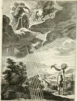 An illustration from Tableaux du temple des muses : tirez du cabinet de feu mr. Favereau...gravez en tailles-douces par les meilleurs maistres de son temps, pour representer les vertus & les vices, sur les plus illustres fables de l'antiquité (1676)