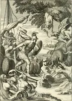 Picture 136 of 169 from Tableaux du temple des muses : tirez du cabinet de feu mr. Favereau...gravez en tailles-douces par les meilleurs maistres de son temps, pour representer les vertus & les vices, sur les plus illustres fables de l'antiquité (1676), leaf 477