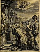 An illustration from Tableaux du temple des muses : tirez du cabinet de feu mr. Favereau...gravez en tailles-douces par les meilleurs maistres de son temps, pour representer les vertus & les vices, sur les plus illustres fables de l'antiquité (1676)