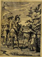 An illustration from Tableaux du temple des muses : tirez du cabinet de feu mr. Favereau...gravez en tailles-douces par les meilleurs maistres de son temps, pour representer les vertus & les vices, sur les plus illustres fables de l'antiquité (1676)