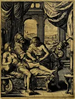 An illustration from Tableaux du temple des muses : tirez du cabinet de feu mr. Favereau...gravez en tailles-douces par les meilleurs maistres de son temps, pour representer les vertus & les vices, sur les plus illustres fables de l'antiquité (1676)
