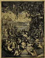 An illustration from Tableaux du temple des muses : tirez du cabinet de feu mr. Favereau...gravez en tailles-douces par les meilleurs maistres de son temps, pour representer les vertus & les vices, sur les plus illustres fables de l'antiquité (1676)