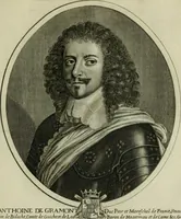 Picture 74 of 221 from Tableaux historiques, ou sont grauez les illustres francois et estrangers de l'un et de l'autre sexe : remarquables par leur naissance et leur fortune, doctrine, pieté, charges et emplois, auec les éloges sommaires contenans leurs noms et leurs qualitez, leurs peres et leurs meres, leurs aages, leurs mariages, les plus belles actions de leur vie et leurs armes blasonnées (1662), leaf 156