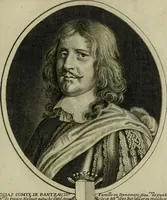 Picture 80 of 221 from Tableaux historiques, ou sont grauez les illustres francois et estrangers de l'un et de l'autre sexe : remarquables par leur naissance et leur fortune, doctrine, pieté, charges et emplois, auec les éloges sommaires contenans leurs noms et leurs qualitez, leurs peres et leurs meres, leurs aages, leurs mariages, les plus belles actions de leur vie et leurs armes blasonnées (1662), leaf 168