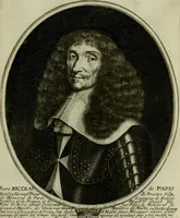 Picture 97 of 221 from Tableaux historiques, ou sont grauez les illustres francois et estrangers de l'un et de l'autre sexe : remarquables par leur naissance et leur fortune, doctrine, pieté, charges et emplois, auec les éloges sommaires contenans leurs noms et leurs qualitez, leurs peres et leurs meres, leurs aages, leurs mariages, les plus belles actions de leur vie et leurs armes blasonnées (1662), leaf 202