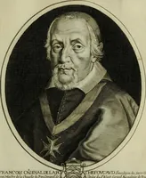 Picture 111 of 221 from Tableaux historiques, ou sont grauez les illustres francois et estrangers de l'un et de l'autre sexe : remarquables par leur naissance et leur fortune, doctrine, pieté, charges et emplois, auec les éloges sommaires contenans leurs noms et leurs qualitez, leurs peres et leurs meres, leurs aages, leurs mariages, les plus belles actions de leur vie et leurs armes blasonnées (1662), leaf 228
