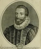 Picture 143 of 221 from Tableaux historiques, ou sont grauez les illustres francois et estrangers de l'un et de l'autre sexe : remarquables par leur naissance et leur fortune, doctrine, pieté, charges et emplois, auec les éloges sommaires contenans leurs noms et leurs qualitez, leurs peres et leurs meres, leurs aages, leurs mariages, les plus belles actions de leur vie et leurs armes blasonnées (1662), leaf 292