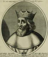 An illustration from Tableaux historiques, ou sont grauez les illustres francois et estrangers de l'un et de l'autre sexe : remarquables par leur naissance et leur fortune, doctrine, pieté, charges et emplois, auec les éloges sommaires contenans leurs noms et leurs qualitez, leurs peres et leurs meres, leurs aages, leurs mariages, les plus belles actions de leur vie et leurs armes blasonnées (1662)
