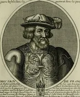 Picture 198 of 221 from Tableaux historiques, ou sont grauez les illustres francois et estrangers de l'un et de l'autre sexe : remarquables par leur naissance et leur fortune, doctrine, pieté, charges et emplois, auec les éloges sommaires contenans leurs noms et leurs qualitez, leurs peres et leurs meres, leurs aages, leurs mariages, les plus belles actions de leur vie et leurs armes blasonnées (1662), leaf 402