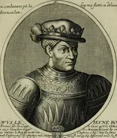 Picture 201 of 221 from Tableaux historiques, ou sont grauez les illustres francois et estrangers de l'un et de l'autre sexe : remarquables par leur naissance et leur fortune, doctrine, pieté, charges et emplois, auec les éloges sommaires contenans leurs noms et leurs qualitez, leurs peres et leurs meres, leurs aages, leurs mariages, les plus belles actions de leur vie et leurs armes blasonnées (1662), leaf 408