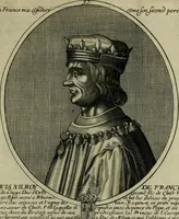 An illustration from Tableaux historiques, ou sont grauez les illustres francois et estrangers de l'un et de l'autre sexe : remarquables par leur naissance et leur fortune, doctrine, pieté, charges et emplois, auec les éloges sommaires contenans leurs noms et leurs qualitez, leurs peres et leurs meres, leurs aages, leurs mariages, les plus belles actions de leur vie et leurs armes blasonnées (1662)
