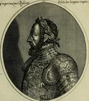 Picture 218 of 221 from Tableaux historiques, ou sont grauez les illustres francois et estrangers de l'un et de l'autre sexe : remarquables par leur naissance et leur fortune, doctrine, pieté, charges et emplois, auec les éloges sommaires contenans leurs noms et leurs qualitez, leurs peres et leurs meres, leurs aages, leurs mariages, les plus belles actions de leur vie et leurs armes blasonnées (1662), leaf 444