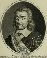 Picture 24 of 221 from Tableaux historiques, ou sont grauez les illustres francois et estrangers de l'un et de l'autre sexe : remarquables par leur naissance et leur fortune, doctrine, pieté, charges et emplois, auec les éloges sommaires contenans leurs noms et leurs qualitez, leurs peres et leurs meres, leurs aages, leurs mariages, les plus belles actions de leur vie et leurs armes blasonnées (1662), leaf 52