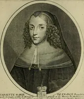 Picture 30 of 221 from Tableaux historiques, ou sont grauez les illustres francois et estrangers de l'un et de l'autre sexe : remarquables par leur naissance et leur fortune, doctrine, pieté, charges et emplois, auec les éloges sommaires contenans leurs noms et leurs qualitez, leurs peres et leurs meres, leurs aages, leurs mariages, les plus belles actions de leur vie et leurs armes blasonnées (1662), leaf 64