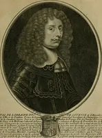 Picture 40 of 221 from Tableaux historiques, ou sont grauez les illustres francois et estrangers de l'un et de l'autre sexe : remarquables par leur naissance et leur fortune, doctrine, pieté, charges et emplois, auec les éloges sommaires contenans leurs noms et leurs qualitez, leurs peres et leurs meres, leurs aages, leurs mariages, les plus belles actions de leur vie et leurs armes blasonnées (1662), leaf 84