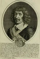 Picture 47 of 221 from Tableaux historiques, ou sont grauez les illustres francois et estrangers de l'un et de l'autre sexe : remarquables par leur naissance et leur fortune, doctrine, pieté, charges et emplois, auec les éloges sommaires contenans leurs noms et leurs qualitez, leurs peres et leurs meres, leurs aages, leurs mariages, les plus belles actions de leur vie et leurs armes blasonnées (1662), leaf 98