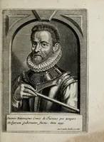 An illustration from Tabula chronologica, sive, Ducum Lotharingiae, Brabantiae, Limburgi &c. et gubernatorum ac archistrategorum eorundem ducatuum & ditionum continua series .. (1669)