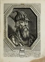 An illustration from Tabula chronologica, sive, Ducum Lotharingiae, Brabantiae, Limburgi &c. et gubernatorum ac archistrategorum eorundem ducatuum & ditionum continua series .. (1669)