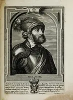 An illustration from Tabula chronologica, sive, Ducum Lotharingiae, Brabantiae, Limburgi &c. et gubernatorum ac archistrategorum eorundem ducatuum & ditionum continua series .. (1669)