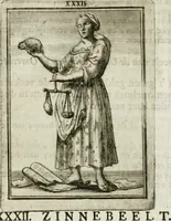 Picture 34 of 71 from Tafereel van overdeftige zinnebeelden : gemaelt naer de deuchden, ondeuchden, gemoetsdriften der menschen, straffen Godts, en zegeningen : eerst beschreven door Cesare Ripa, Pierius Valerianus, Orus Apollo, en anderen ... (1722), leaf 190