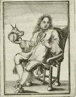 Picture 39 of 71 from Tafereel van overdeftige zinnebeelden : gemaelt naer de deuchden, ondeuchden, gemoetsdriften der menschen, straffen Godts, en zegeningen : eerst beschreven door Cesare Ripa, Pierius Valerianus, Orus Apollo, en anderen ... (1722), leaf 220