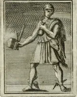 Picture 40 of 71 from Tafereel van overdeftige zinnebeelden : gemaelt naer de deuchden, ondeuchden, gemoetsdriften der menschen, straffen Godts, en zegeningen : eerst beschreven door Cesare Ripa, Pierius Valerianus, Orus Apollo, en anderen ... (1722), leaf 224