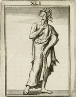 Picture 43 of 71 from Tafereel van overdeftige zinnebeelden : gemaelt naer de deuchden, ondeuchden, gemoetsdriften der menschen, straffen Godts, en zegeningen : eerst beschreven door Cesare Ripa, Pierius Valerianus, Orus Apollo, en anderen ... (1722), leaf 241