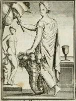 Picture 59 of 71 from Tafereel van overdeftige zinnebeelden : gemaelt naer de deuchden, ondeuchden, gemoetsdriften der menschen, straffen Godts, en zegeningen : eerst beschreven door Cesare Ripa, Pierius Valerianus, Orus Apollo, en anderen ... (1722), leaf 360