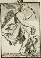 Picture 60 of 71 from Tafereel van overdeftige zinnebeelden : gemaelt naer de deuchden, ondeuchden, gemoetsdriften der menschen, straffen Godts, en zegeningen : eerst beschreven door Cesare Ripa, Pierius Valerianus, Orus Apollo, en anderen ... (1722), leaf 369
