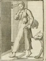 Picture 66 of 71 from Tafereel van overdeftige zinnebeelden : gemaelt naer de deuchden, ondeuchden, gemoetsdriften der menschen, straffen Godts, en zegeningen : eerst beschreven door Cesare Ripa, Pierius Valerianus, Orus Apollo, en anderen ... (1722), leaf 425