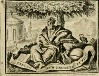 Picture 3 of 71 from Tafereel van overdeftige zinnebeelden : gemaelt naer de deuchden, ondeuchden, gemoetsdriften der menschen, straffen Godts, en zegeningen : eerst beschreven door Cesare Ripa, Pierius Valerianus, Orus Apollo, en anderen ... (1722), leaf 6