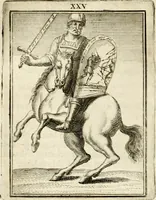 An illustration from Tafereel van overdeftige zinnebeelden : gemaelt naer de deuchden, ondeuchden, gemoetsdriften der menschen, straffen Godts, en zegeningen : eerst beschreven door Cesare Ripa, Pierius Valerianus, Orus Apollo, en anderen ... (1722)