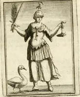 Picture 32 of 68 from Tafereel van overdeftige zinnebeelden : gemaelt naer de deuchden, ondeuchden, gemoetsdriften der menschen, straffen Godts, en zegeningen : eerst beschreven door Cesare Ripa, Pierius Valerianus, Orus Apollo, en anderen ... (1722), leaf 178