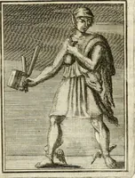 Picture 38 of 68 from Tafereel van overdeftige zinnebeelden : gemaelt naer de deuchden, ondeuchden, gemoetsdriften der menschen, straffen Godts, en zegeningen : eerst beschreven door Cesare Ripa, Pierius Valerianus, Orus Apollo, en anderen ... (1722), leaf 226