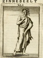 Picture 41 of 68 from Tafereel van overdeftige zinnebeelden : gemaelt naer de deuchden, ondeuchden, gemoetsdriften der menschen, straffen Godts, en zegeningen : eerst beschreven door Cesare Ripa, Pierius Valerianus, Orus Apollo, en anderen ... (1722), leaf 243