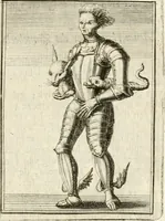 Picture 46 of 68 from Tafereel van overdeftige zinnebeelden : gemaelt naer de deuchden, ondeuchden, gemoetsdriften der menschen, straffen Godts, en zegeningen : eerst beschreven door Cesare Ripa, Pierius Valerianus, Orus Apollo, en anderen ... (1722), leaf 276