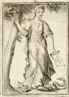 An illustration from Tafereel van overdeftige zinnebeelden : gemaelt naer de deuchden, ondeuchden, gemoetsdriften der menschen, straffen Godts, en zegeningen : eerst beschreven door Cesare Ripa, Pierius Valerianus, Orus Apollo, en anderen ... (1722)