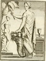 An illustration from Tafereel van overdeftige zinnebeelden : gemaelt naer de deuchden, ondeuchden, gemoetsdriften der menschen, straffen Godts, en zegeningen : eerst beschreven door Cesare Ripa, Pierius Valerianus, Orus Apollo, en anderen ... (1722)