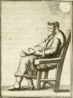 Picture 58 of 68 from Tafereel van overdeftige zinnebeelden : gemaelt naer de deuchden, ondeuchden, gemoetsdriften der menschen, straffen Godts, en zegeningen : eerst beschreven door Cesare Ripa, Pierius Valerianus, Orus Apollo, en anderen ... (1722), leaf 390