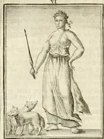 Picture 8 of 68 from Tafereel van overdeftige zinnebeelden : gemaelt naer de deuchden, ondeuchden, gemoetsdriften der menschen, straffen Godts, en zegeningen : eerst beschreven door Cesare Ripa, Pierius Valerianus, Orus Apollo, en anderen ... (1722), leaf 41