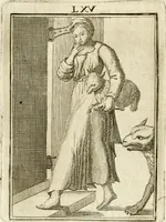 Picture 63 of 68 from Tafereel van overdeftige zinnebeelden : gemaelt naer de deuchden, ondeuchden, gemoetsdriften der menschen, straffen Godts, en zegeningen : eerst beschreven door Cesare Ripa, Pierius Valerianus, Orus Apollo, en anderen ... (1722), leaf 427
