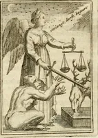 An illustration from Tafereel van overdeftige zinnebeelden : gemaelt naer de deuchden, ondeuchden, gemoetsdriften der menschen, straffen Godts, en zegeningen : eerst beschreven door Cesare Ripa, Pierius Valerianus, Orus Apollo, en anderen ... (1722)