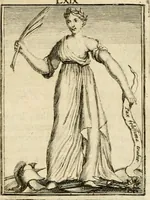 Picture 67 of 68 from Tafereel van overdeftige zinnebeelden : gemaelt naer de deuchden, ondeuchden, gemoetsdriften der menschen, straffen Godts, en zegeningen : eerst beschreven door Cesare Ripa, Pierius Valerianus, Orus Apollo, en anderen ... (1722), leaf 448