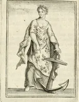 An illustration from Tafereel van overdeftige zinnebeelden : gemaelt naer de deuchden, ondeuchden, gemoetsdriften der menschen, straffen Godts, en zegeningen : eerst beschreven door Cesare Ripa, Pierius Valerianus, Orus Apollo, en anderen ... (1722)