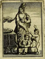 An illustration from Tafereel van overdeftige zinnebeelden, gemaelt naer de deuchden, ondeuchden, gemoetsdriften der menschen, straffen Godts, en zegeningen (1722)