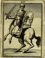 An illustration from Tafereel van overdeftige zinnebeelden, gemaelt naer de deuchden, ondeuchden, gemoetsdriften der menschen, straffen Godts, en zegeningen (1722)