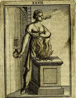 An illustration from Tafereel van overdeftige zinnebeelden, gemaelt naer de deuchden, ondeuchden, gemoetsdriften der menschen, straffen Godts, en zegeningen (1722)