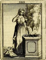 An illustration from Tafereel van overdeftige zinnebeelden, gemaelt naer de deuchden, ondeuchden, gemoetsdriften der menschen, straffen Godts, en zegeningen (1722)